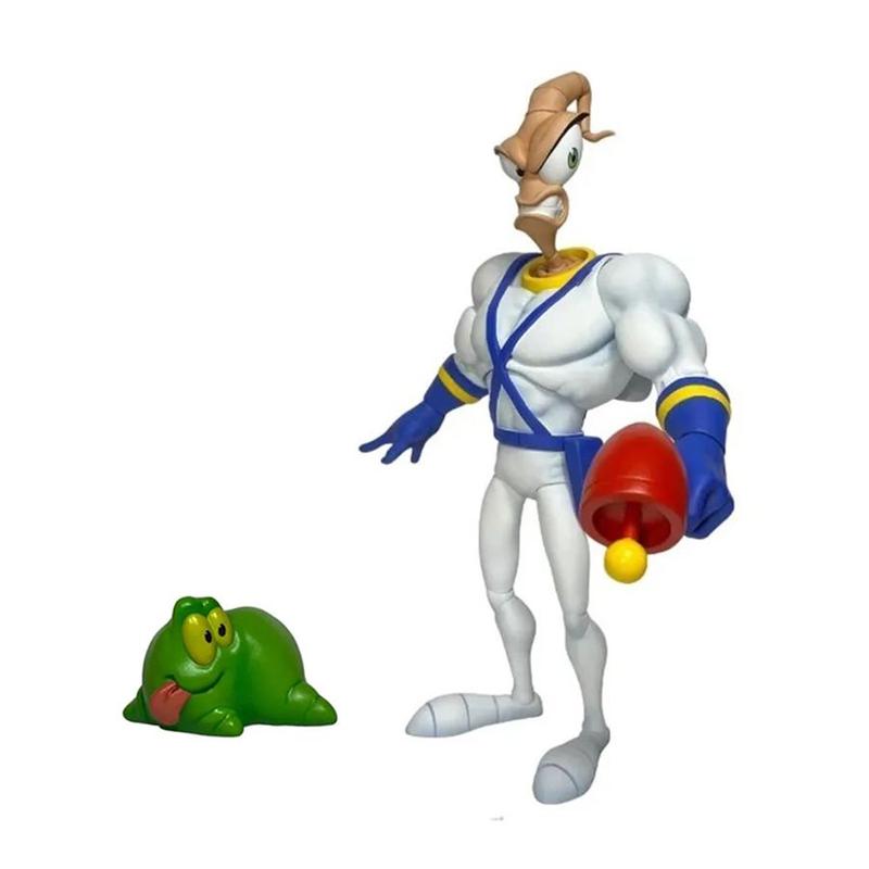 Action Figure Earthworm Jim e Snott Original Herói do Espaço Com